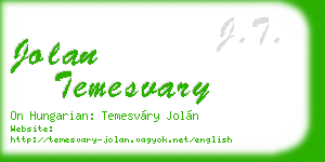 jolan temesvary business card